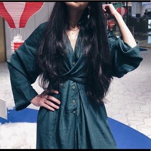 Anaabu wrap kimono robe